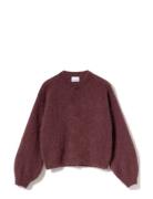 Kae Knit Tops Knitwear Jumpers Burgundy Noella