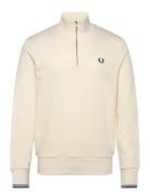 Half Zip Sweatshirt Tops Sweat-shirts & Hoodies Sweat-shirts Cream Fre...