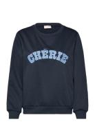 Fqwana-Pullover Tops Sweat-shirts & Hoodies Sweat-shirts Navy FREE/QUE...