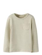 Nmmthoro Jen Ls Slim Top Lil Tops T-shirts Long-sleeved T-shirts Cream...