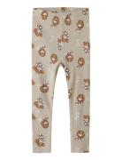 Nmfsanina Paw Legging Cplg Bottoms Leggings Beige Name It