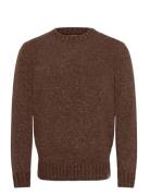 Knit Sweater Tops Knitwear Round Necks Brown Revolution