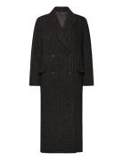Over D Double-Breasted Wool-Blend Coat Villakangastakki Pitkä Takki Br...