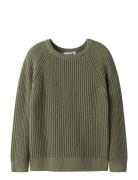 Nkmvolly Ls Knit Tops Knitwear Pullovers Khaki Green Name It