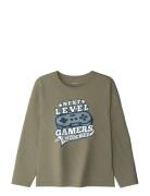 Nkmvictor Ls Rlx Top Tops T-shirts Long-sleeved T-shirts Khaki Green N...