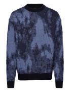 Kradar Tops Knitwear Round Necks Blue BOSS