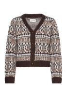 Saxoll Knit Cardigan Ls Tops Knitwear Cardigans Brown Lollys Laundry
