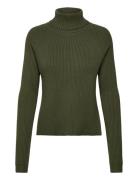 Msava Knit Turtleneck Tops Knitwear Turtleneck Green Minus
