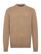 Barbour Grangetown Crew Neck Sweater Tops Knitwear Round Necks Beige B...