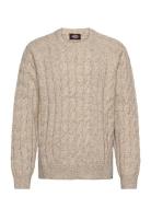 M Vanleer Cable Sweater Tops Knitwear Round Necks Cream Dickies