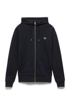 Hooded Zip Sweatshirt Tops Sweat-shirts & Hoodies Hoodies Navy Fred Pe...