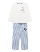 Long Snoopy Pyjama Pyjamasetti Pyjama Blue Mango