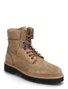 Draven_Halb_Nu Nyörisaappaat Beige HUGO