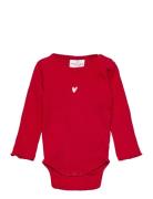 Tnsbrianna L_S Rib Body Pitkähihainen Body Red The New
