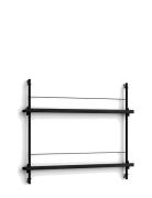 Box Set, Magazine Shelving Ms.65.1, Black Shelves, Black Legs Home Fur...