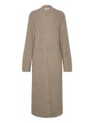 Maxi Knitted Cardigan Tops Knitwear Cardigans Beige Monki