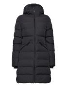 City Mid Padded Jacket Topattu Pitkä Takki Black Superdry Sport