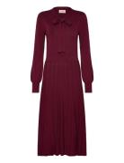 Valerie Dress Polvipituinen Mekko Burgundy Jumperfabriken