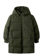 Nkfmusk Puffer Jacket Long Tb Toppatakki Khaki Green Name It