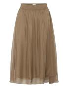 sz Skirt Polvipituinen Hame Beige Saint Tropez