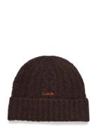 Embroidered Cable Knit Beanie Accessories Headwear Beanies Brown Coach...