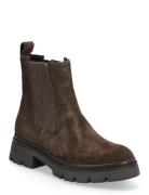 Chelsea Shoes Boots Ankle Boots Ankle Boots Flat Heel Brown Gabor