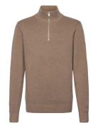 Jprblamilano Stitch Knit Half Zip Jnr Tops Knitwear Pullovers Beige Ja...