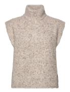 Waistcoat Vests Knitted Vests Beige FREE/QUENT