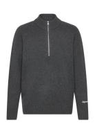 Jornorrebro Knit Half Zip Jnr Tops Knitwear Pullovers Grey Jack & J S