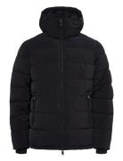 Hooded Puffer Jacket Vuorillinen Takki Topattu Takki Black Oscar Jacob...