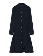 Fit-And-Flare Shirtdress Polvipituinen Mekko Blue Lauren Ralph Lauren