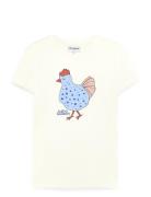 Romall Tee Ss Tops T-shirts & Tops Short-sleeved White Lollys Laundry