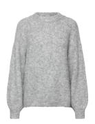 Patrisia New Knit Pullover Tops Knitwear Jumpers Grey A-View