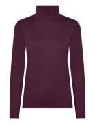 Slhanadi Rollneck Ls Tops T-shirts & Tops Long-sleeved Burgundy Soaked...