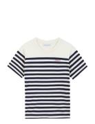 Popincourt Amour /Gots Tops T-shirts & Tops Short-sleeved Navy Maison ...
