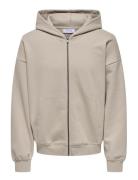 Turner Vtg Full Zip Noos Tops Sweat-shirts & Hoodies Hoodies Beige ONL...