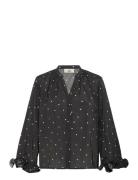 Kbcaroline Blouse Tops Blouses Long-sleeved Black Karen By Simonsen