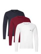 Lsshirtrn 3P Classic Tops T-shirts Long-sleeved Red BOSS