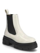 Th Shiny Leather Chelsea Chelsea-saappaat Bootsit White Tommy Hilfiger