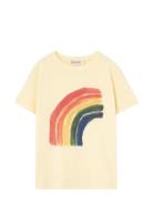 Rainbow Rooster T-Shirt Tops T-shirts Short-sleeved Yellow THE ANIMALS...