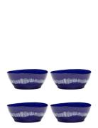Bowl L Dark Blue-Stripes White Feast By Ottolenghi Set/4 Home Tablewar...