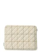 Lara Laptop Case - Cot/Lin Tietok Laukku Läppärilaukku Laukku Cream ST...