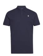 Dunda Overdyed Slim Polo S\S Tops Polos Short-sleeved Navy G-Star