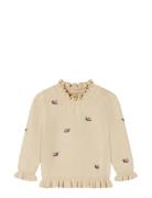 Alon Snail Blouse Tops Blouses & Tunics Beige Fliink
