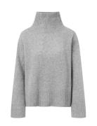 Klara Cashmere Silk Tops Knitwear Turtleneck Grey Rue De Tokyo
