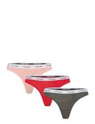Thong 3Pk Stringit Alusvaatteet Multi/patterned Calvin Klein