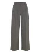 Pleated Wide Leg Trousers Bottoms Trousers Wide Leg Grey Mango