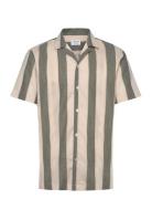Striped Linen/Cotton Shirt S/S Tops Shirts Short-sleeved Multi/pattern...