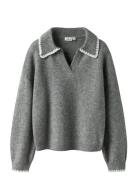 Nkfrikasa Ls Knit Polo Tops Knitwear Pullovers Grey Name It