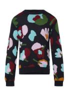 Jaquard Sweater Tops Knitwear Pullovers Navy FUB